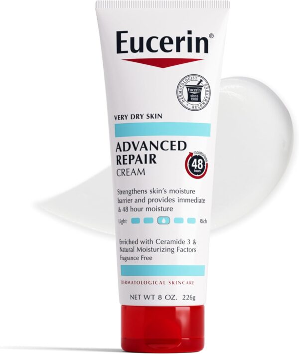 Eucerin Advanced repair cream Fragrance Free 8 oz Tube