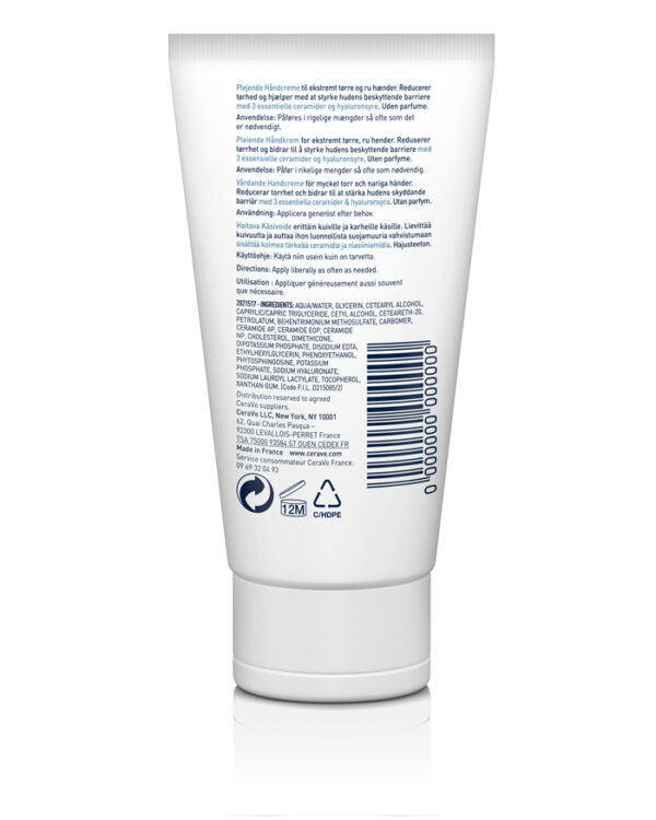 CERAVE Reparative Hand Cream For Dry And Rough Hands 50Ml With Glycerin And 3 Essential Ceramides - Image 2