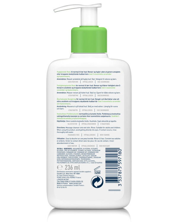 CERAVE Hydrating Cleanser for normal-to-dry skin 236ml - Image 2